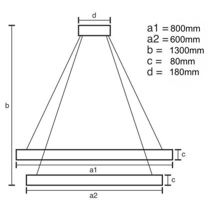 Dimmbarer LED-Kristall-Kronleuchter an Schnur LED/90W/230V 3000-6500K golden/Chrom + Fernbedienung