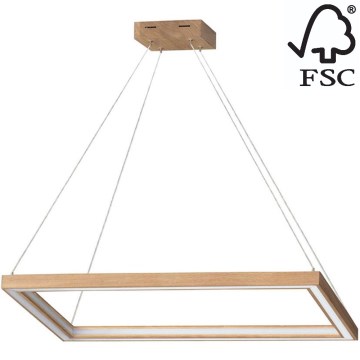 Dimmbare LED-Hängeleuchte an Schnur LEGNO 2xLED/33W/230V Eiche – FSC-zertifiziert