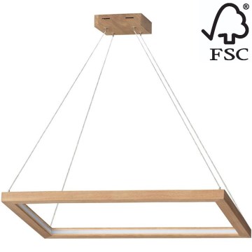 Dimmbare LED-Hängeleuchte an Schnur LEGNO LED/31,5W/230V Eiche – FSC-zertifiziert