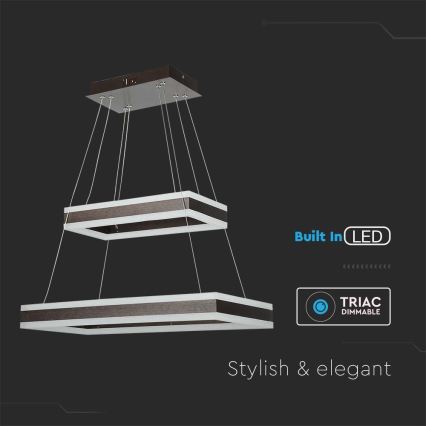 Dimmbare LED-Hängeleuchte LED/113W/230V 3000K braun