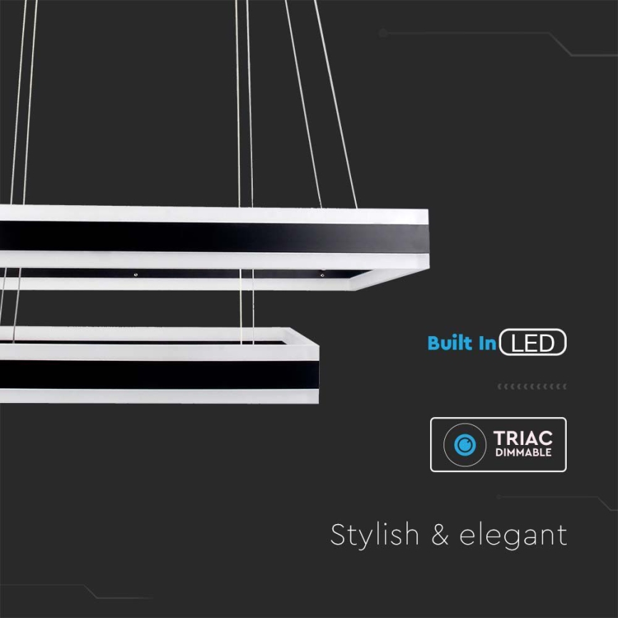 Dimmbare LED-Hängeleuchte LED/113W/230V 3000K schwarz