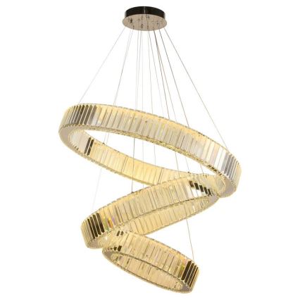 Dimmbarer LED-Kristallkronleuchter an einer Aufhängung LED/115W/230V 3000-6500K glänzendes Chrom + Fernbedienung