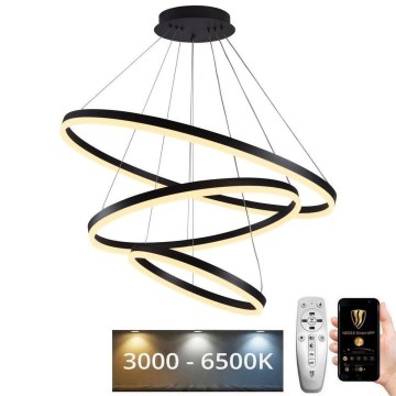 Dimmbare LED-Hängeleuchte LED/125W/230V 3000-6500K d 80 cm + Fernbedienung