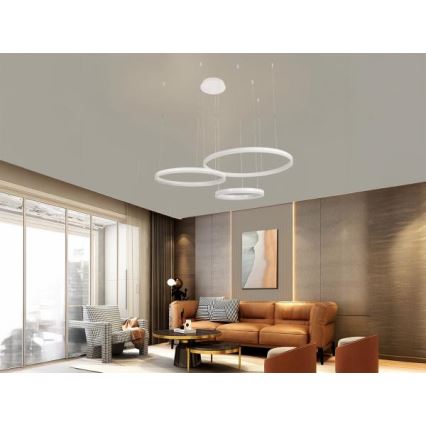 Dimmbare LED-Hängeleuchte LED/125W/230V 3000-6500K + Fernbedienung