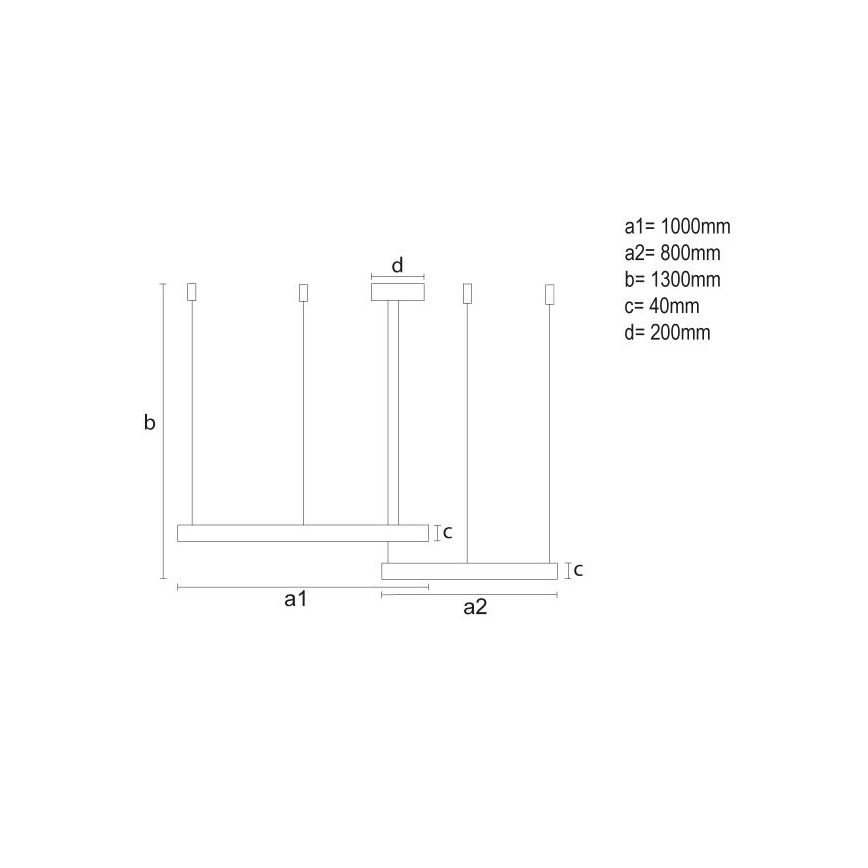Dimmbare LED-Hängeleuchte LED/128W/230V 3000-6500K + Fernbedienung