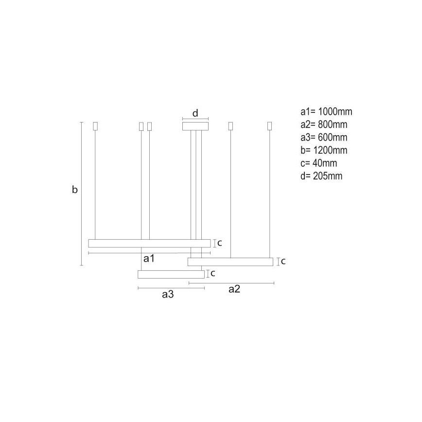 Dimmbare LED-Hängeleuchte LED/170W/230V 3000-6500K + Fernbedienung