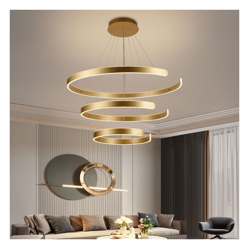 Dimmbare LED-Hängeleuchte LED/220W/230V 3000-6500K d 80 cm + Fernbedienung