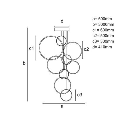 Dimmbare LED-Hängeleuchte LED/290W/230V 3000-6500K + Fernbedienung