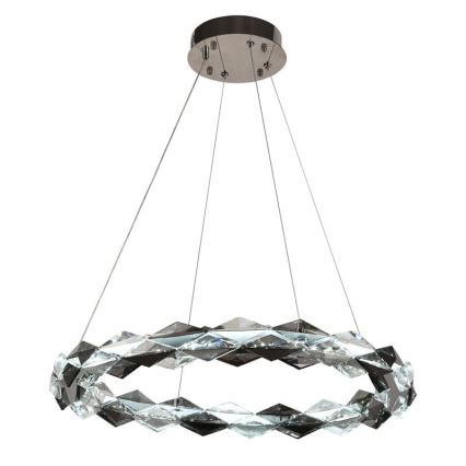 Dimmbarer LED-Kristallkronleuchter an einer Aufhängung LED/40W/230V 3000-6500K glänzendes Chrom + Fernbedienung