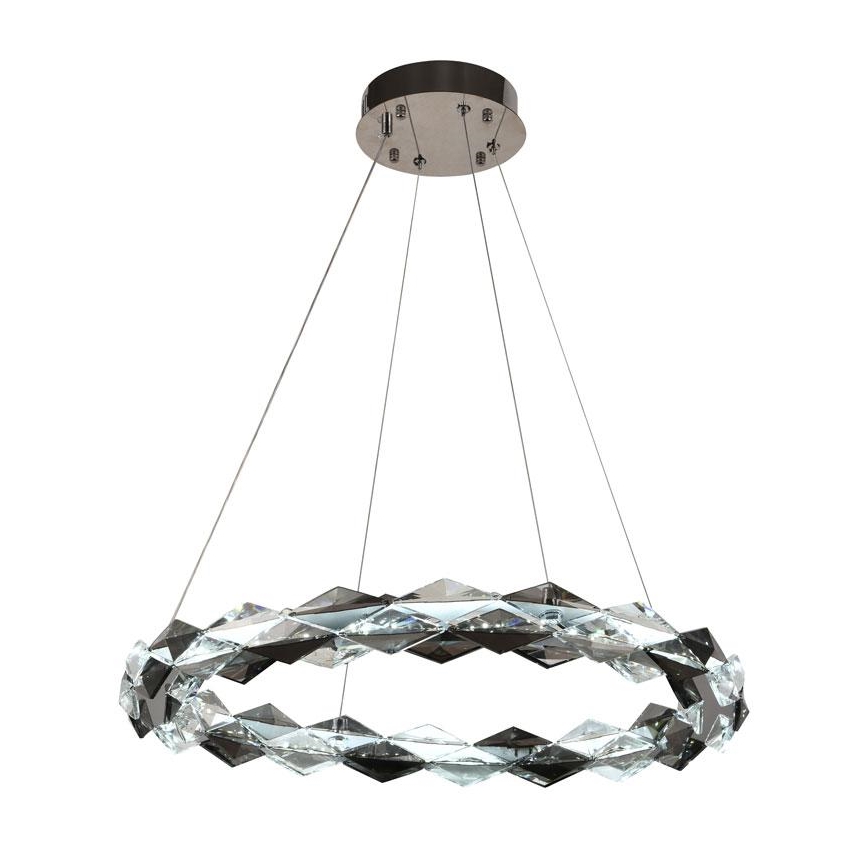 Dimmbarer LED-Kristallkronleuchter an einer Aufhängung LED/40W/230V 3000-6500K glänzendes Chrom + Fernbedienung