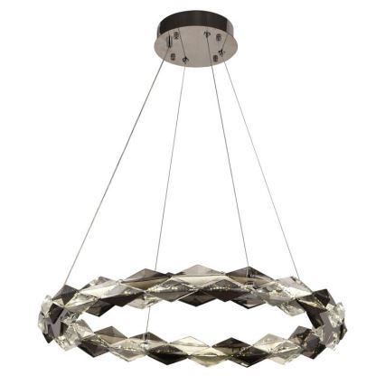Dimmbarer LED-Kristallkronleuchter an einer Aufhängung LED/40W/230V 3000-6500K glänzendes Chrom + Fernbedienung