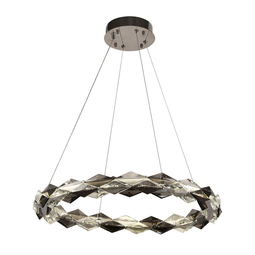 Dimmbarer LED-Kristallkronleuchter an einer Aufhängung LED/40W/230V 3000-6500K glänzendes Chrom + Fernbedienung