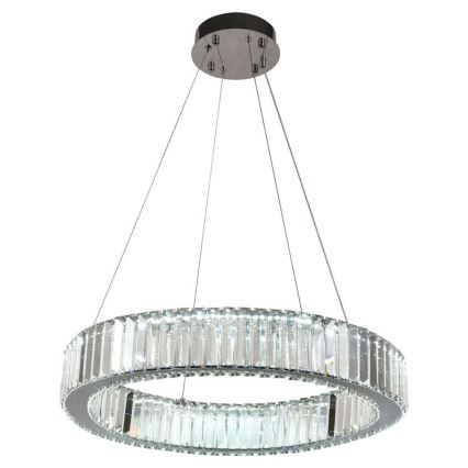 Dimmbarer LED-Kristallkronleuchter an einer Aufhängung LED/40W/230V 3000-6500K glänzendes Chrom + Fernbedienung