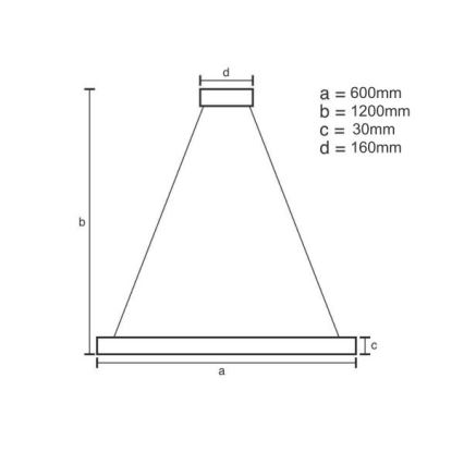 Dimmbare LED-Hängeleuchte LED/40W/230V 3000-6500K + Fernbedienung