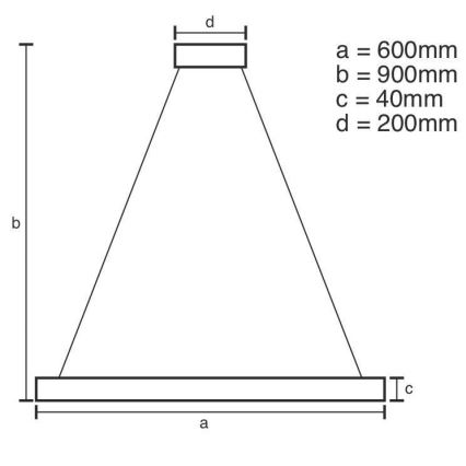 Dimmbare LED-Hängeleuchte LED/42W/230V 3000-6500K d 60 cm + Fernbedienung