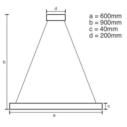 Dimmbare LED-Hängeleuchte LED/42W/230V 3000-6500K d 60 cm + Fernbedienung