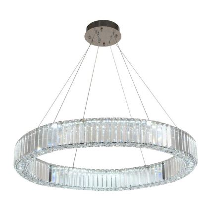 Dimmbarer LED-Kristallkronleuchter an einer Aufhängung LED/50W/230V 3000-6500K glänzendes Chrom + Fernbedienung
