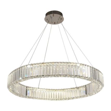 Dimmbarer LED-Kristallkronleuchter an einer Aufhängung LED/50W/230V 3000-6500K glänzendes Chrom + Fernbedienung