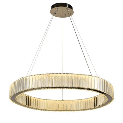 Dimmbarer LED-Kristallkronleuchter an einer Aufhängung LED/50W/230V 3000-6500K glänzendes Chrom + Fernbedienung