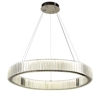 Dimmbarer LED-Kristallkronleuchter an einer Aufhängung LED/50W/230V 3000-6500K glänzendes Chrom + Fernbedienung