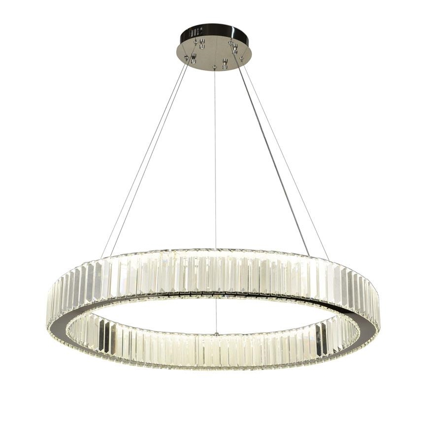 Dimmbarer LED-Kristallkronleuchter an einer Aufhängung LED/50W/230V 3000-6500K glänzendes Chrom + Fernbedienung