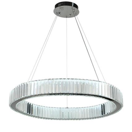 Dimmbarer LED-Kristallkronleuchter an einer Aufhängung LED/50W/230V 3000-6500K glänzendes Chrom + Fernbedienung