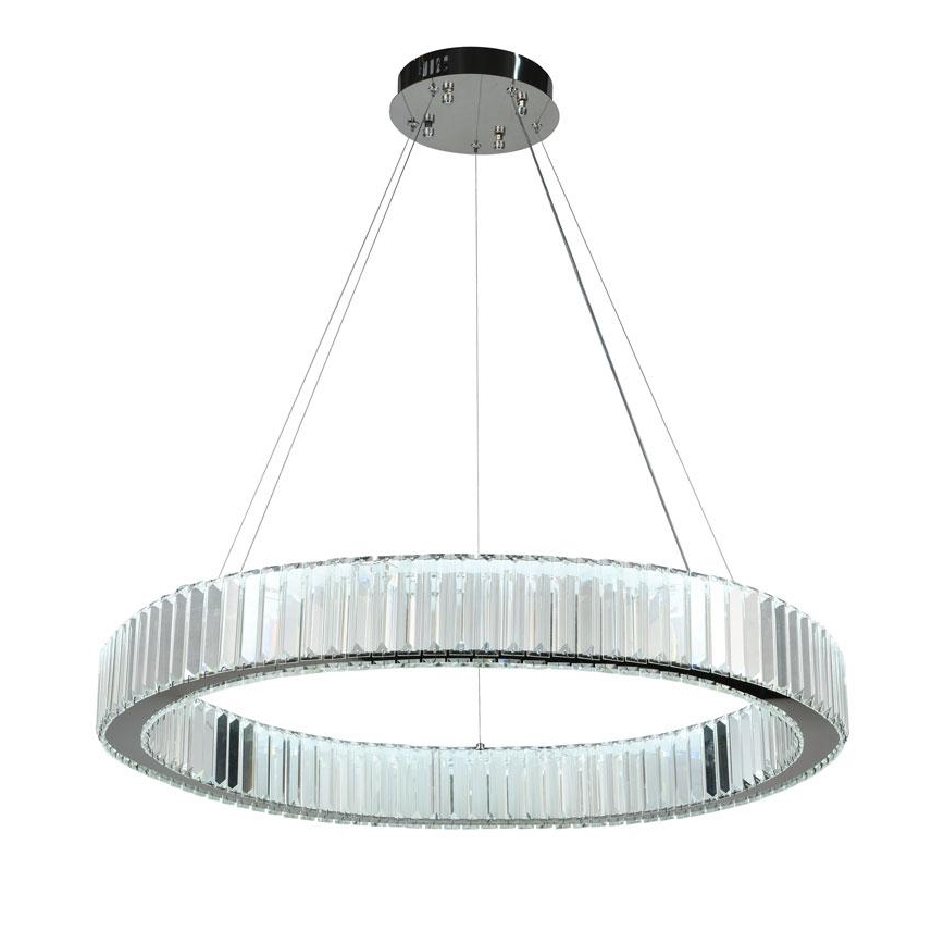 Dimmbarer LED-Kristallkronleuchter an einer Aufhängung LED/50W/230V 3000-6500K glänzendes Chrom + Fernbedienung