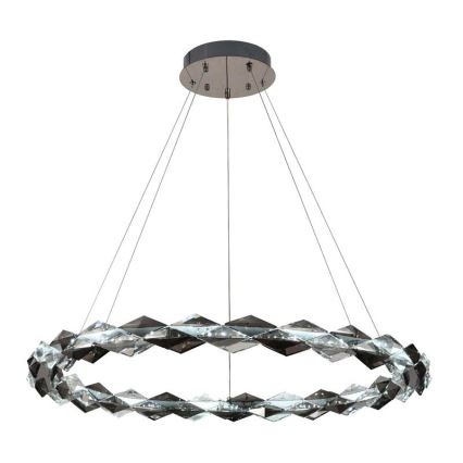 Dimmbarer LED-Kristallkronleuchter an einer Aufhängung LED/55W/230V 3000-6500K glänzendes Chrom + Fernbedienung