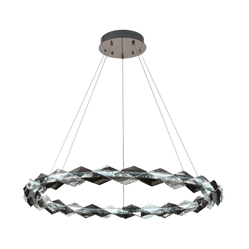 Dimmbarer LED-Kristallkronleuchter an einer Aufhängung LED/55W/230V 3000-6500K glänzendes Chrom + Fernbedienung