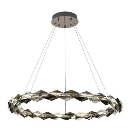 Dimmbarer LED-Kristallkronleuchter an einer Aufhängung LED/55W/230V 3000-6500K glänzendes Chrom + Fernbedienung