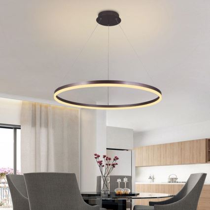 Dimmbare LED-Hängeleuchte LED/55W/230V 3000-6500K d 80 cm + Fernbedienung