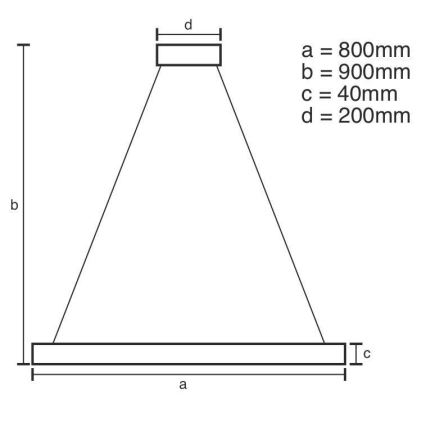 Dimmbare LED-Hängeleuchte LED/55W/230V 3000-6500K d 80 cm + Fernbedienung