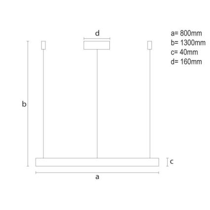 Dimmbare LED-Hängeleuchte LED/55W/230V 3000-6500K + Fernbedienung