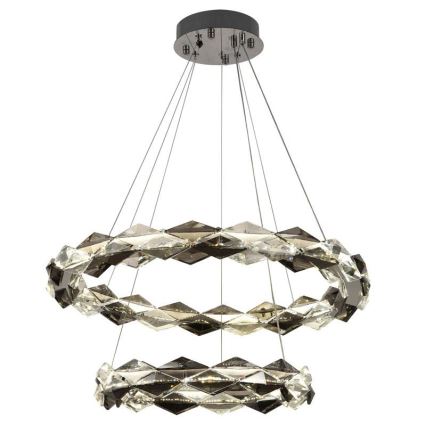 Dimmbarer LED-Kristallkronleuchter an einer Aufhängung LED/65W/230V 3000-6500K glänzendes Chrom + Fernbedienung