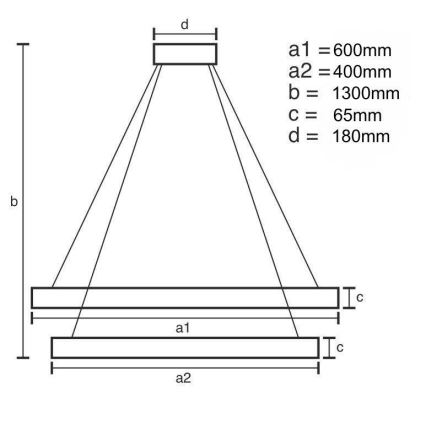 Dimmbarer LED-Kristallkronleuchter an einer Aufhängung LED/65W/230V 3000-6500K glänzendes Chrom + Fernbedienung