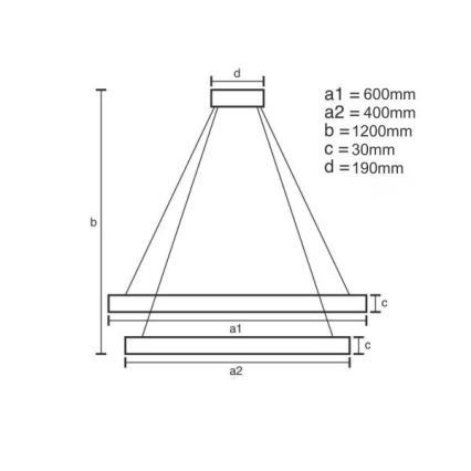 Dimmbare LED-Hängeleuchte LED/65W/230V 3000-6500K + Fernbedienung