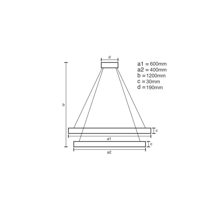 Dimmbare LED-Hängeleuchte LED/65W/230V 3000-6500K + Fernbedienung