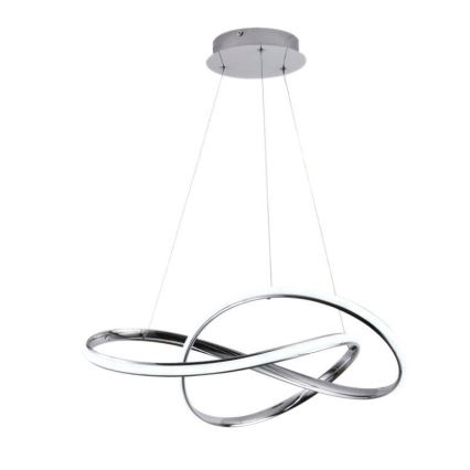 Dimmbare LED-Hängeleuchte LED/70W/230V 3000-6500K d 60 cm glänzendes Chrom + Fernbedienung