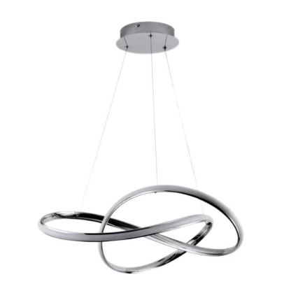 Dimmbare LED-Hängeleuchte LED/70W/230V 3000-6500K d 60 cm glänzendes Chrom + Fernbedienung