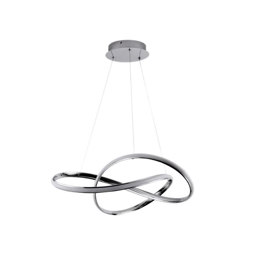 Dimmbare LED-Hängeleuchte LED/70W/230V 3000-6500K d 60 cm glänzendes Chrom + Fernbedienung