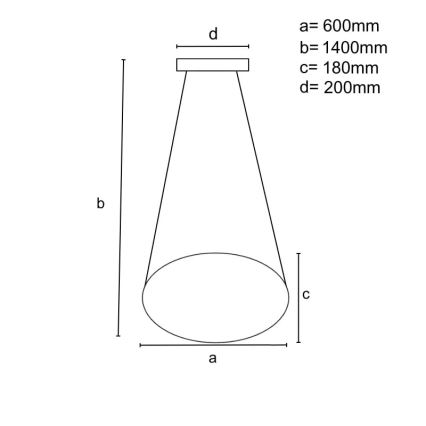Dimmbare LED-Hängeleuchte LED/70W/230V 3000-6500K d 60 cm glänzendes Chrom + Fernbedienung