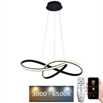 Dimmbare LED-Hängeleuchte LED/70W/230V 3000-6500K d 60 cm schwarz + Fernbedienung