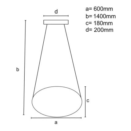 Dimmbare LED-Hängeleuchte LED/70W/230V 3000-6500K d 60 cm + Fernbedienung