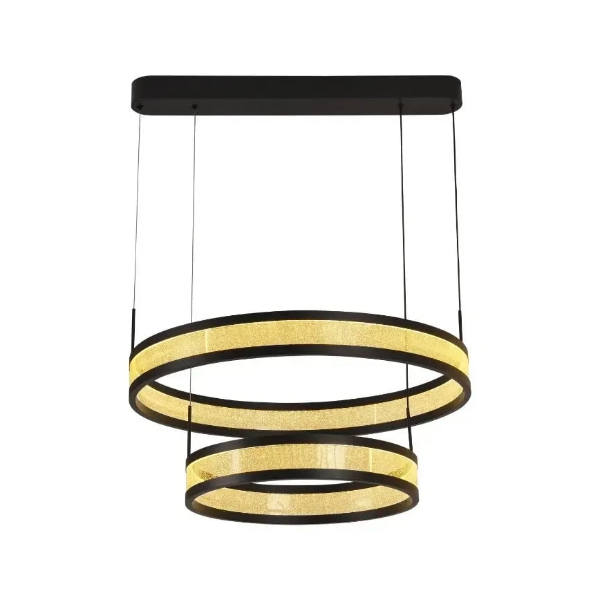Dimmbare LED-Hängeleuchte LED/70W/230V 3000-6500K d 60 cm schwarz + Fernbedienung