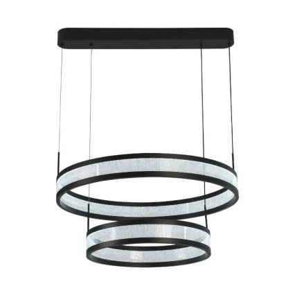 Dimmbare LED-Hängeleuchte LED/70W/230V 3000-6500K d 60 cm schwarz + Fernbedienung