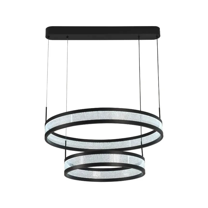 Dimmbare LED-Hängeleuchte LED/70W/230V 3000-6500K d 60 cm schwarz + Fernbedienung