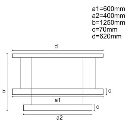 Dimmbare LED-Hängeleuchte LED/70W/230V 3000-6500K d 60 cm schwarz + Fernbedienung
