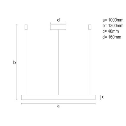 Dimmbare LED-Hängeleuchte LED/72W/230V 3000-6500K + Fernbedienung