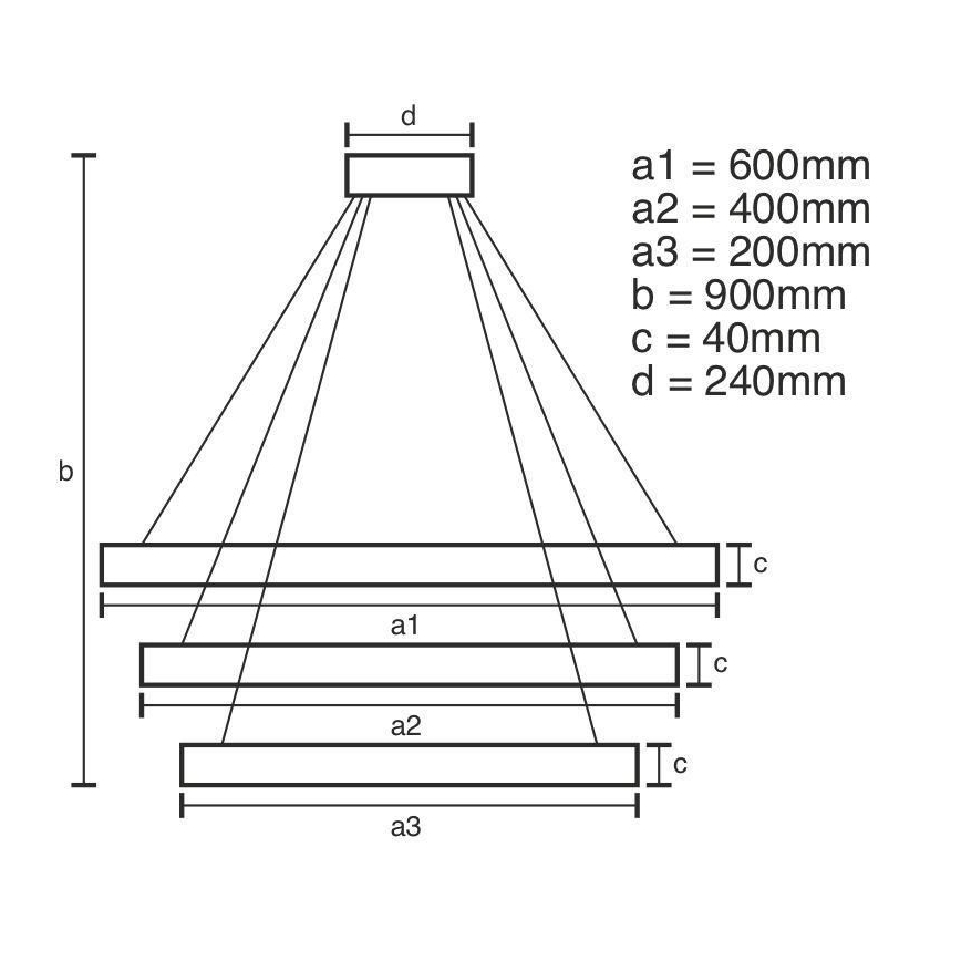 Dimmbare LED-Hängeleuchte LED/85W/230V 3000-6500K d 60 cm + Fernbedienung