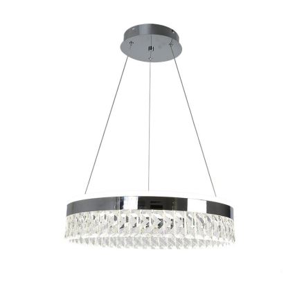 Dimmbarer LED-Kristallkronleuchter an einer Aufhängung LED/90W/230V 3000-6500K glänzendes Chrom + Fernbedienung